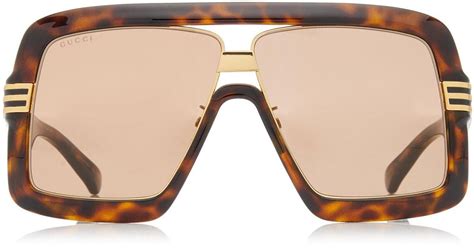 gucci brown oversized square frame sunglasses|authentic gucci oversized sunglasses.